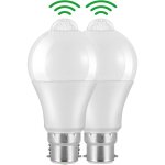 Kcvv - ampoule detecteur de mouvement b22 ba�onnette led, 12w, 1020lm, blanc froid 6000 k, cir 85, �tanches ...