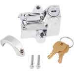 Keenso serrure universelle pour casque de moto avec crochet et 2 cl�s chrom� argent� 7 / 8