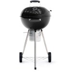 Kekai - barbecue au charbon � roulettes yellowstone 58x47x100 cm rond avec couvercle et briquet couleur ...