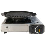 Kemper - barbecue � gaz et r�chaud gaz pi�zo 2200w 2 en1 camping