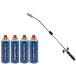 Desherbeur thermique piezo chalumeau gaz + 4 recharges gaz kemper