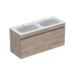 Keramag - geberit renova plan set avec lavabo double et meuble sous - lavabo,