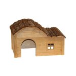Maison pour rongeur kerbl nature - toit galb - 40 x 25 x 25 cm