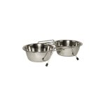 Support double ecuelles 2x900ml - pour chien - kerbl Support double ecuelles 2x900ml - pour chien - kerbl