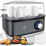 Cuit - ?ufs �lectrique pour 1 � 8 ?ufs en acier inoxydable 500w & fonction maintien au chaud interrupteur ...