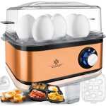Cuit - ?ufs �lectrique pour 1 � 8 ?ufs en acier inoxydable 500w & fonction maintien au chaud interrupteur ...