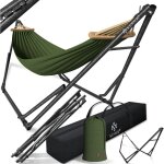 Hamac vill avec support mtal pliable rglable cadre stable intrieur & outdoor avec sac de transport ...