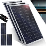 Kesser - panneau solaire monocristallin, panneau solaire - 18 v pour batteries 12 v, photovoltaque - ...