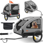 Remorque pour chien boxer 2 - en - 1 buggy pour chien remorque pour vlo grand volume env. 250l - drapeau ...