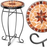 Table mosaque tables de bistrot tabouret  fleurs rond 60 x 34 cm mtal mosaque table d'appoint table ...