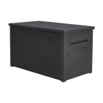 Coffre de rangement java xxl, coffre en résine style osier, résistant, verrouillable, graphite - 870l ... Coffre de rangement java xxl, coffre en résine style osier, résistant, verrouillable, graphite - 870l ...