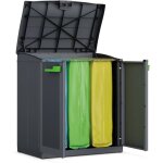 Moby poubelle deux places en re'sine 110 litres 90x55x100 cm - keter
