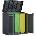 Moby poubelle deux places en re'sine 110 litres 90x55x100 cm - keter