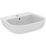 Porcher - kheops lavabo monotrou en porcelaine vitrifi�e, avec trop - plein, 600 x 190 x 460 mm, blanc ...