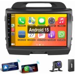Pour kia sportage 3 2010 - 2016 android 15 carplay autoradio gps wifi rds 1 + 32g dab cam