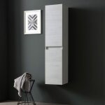 Kiamami valentina - colonne suspendue pour meubles de salle de bains avec portes finition promenade berlin ...