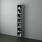 Kiamami valentina - colonne tournante avec miroir et compartiment ouvert couleur gris