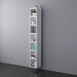 Kiamami valentina - colonne tournante pour salle de bains avec tablettes et miroir