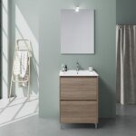 Kiamami valentina - meuble de salle de bains � poser avec lavabo de 60 cm laguna