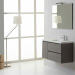 Kiamami valentina - meuble de salle de bains moderne suspendu 90 cm manahattan droite