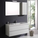 Kiamami valentina - meuble de salle de bains avec tiroirs 120 cm en bois blanchi miroir avec armoire ... Kiamami valentina - meuble de salle de bains avec tiroirs 120 cm en bois blanchi miroir avec armoire ...