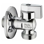 Kiamami valentina - robinet a rondelle a bille avec rose en acier inoxydable 1 / 2x3 / 4