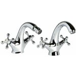 Kiamami valentina - robinetterie pour lavabo et bidet avec poigne en croix narciso