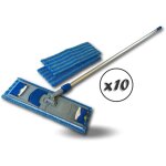 Kibros - balai easy press seul avec 3 serpillires frange microfibre avec ?illets 40 cm - quantit x10 ...