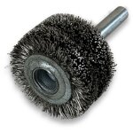 Kibros - brosse circulaire m�tallique sur tige � 30 mm fil inox dur - quantit� x 1 - � 30 mm - ep. 18 ...