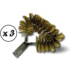 Kibros - goupillon de face chaudi�re fil acier cabl� laitonn� adaptable canne tringle - quantit� x 3 ...