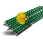Kibros ? kit de ramonage pro h�risson nylon 9 cannes 12 m � 125 mm ? conduit gain� pour chemin�es ? embouts ...