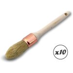Lot de 10 pinceaux de pouce � rechampir brosse ronde en soie blanche � 29 mm id�al peinture r�novation ...