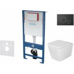 Genesis - ensemble bti - support, cuvette arkas i, abattant wc softclose et plaque gemini ii, noir mat ...
