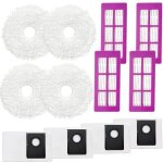 Kimsin accessoires pour eureka j15 pro ultra aspirateur robot de rechange, 4 chiffon, 4 sacs � poussi�re, ...