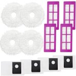 Kimsin accessoires pour eureka j15 pro ultra aspirateur robot de rechange, 4 chiffon, 4 sacs � poussi�re, ...
