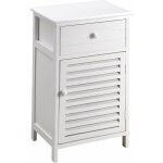 Commode � 1 tiroir avec porte, blanche