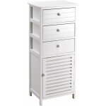 Commode 3 tiroirs blanche avec porte