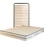 King of dreams - matelas 100x200 + sommier + pieds + oreiller m�moire + prot�ge matelas offerts m�moire ...