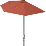 Kingsleeve - demi - parasol  270 cm parasol de balcon avec manivelle pare - soleil protection solaire ...