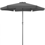 Kingsleeve - parasol � 330 cm parasol en aluminium avec manivelle protection solaire jardin terrasse ...