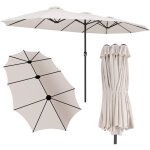 Kingsleeve� parasol de jardin double xxl protection solaire 460x270cm avec manivelle pare - soleil avec ...