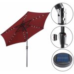 Kingsleeve - parasol de jardin extrieur led solaire 270cm pare - soleil inclinable avec manivelle protection ...