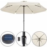 Kingsleeve - parasol de jardin extrieur led solaire 330cm pare - soleil en aluminium avec manivelle ...