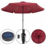 Kingsleeve - parasol de jardin extrieur led solaire 330cm pare - soleil en aluminium avec manivelle ...
