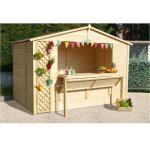 Kiosque rio 310x184cm parois en �pic�a non trait� 19mm porte simple losa