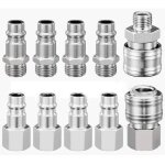 Kit de 10 raccords rapides pneumatiques pour compresseur, 1 / 4 bsp, raccord rapide, raccord d'air, ... Kit de 10 raccords rapides pneumatiques pour compresseur, 1 / 4 bsp, raccord rapide, raccord d'air, ...