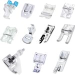 Ce kit de 11 pieds - de - biche multifonctionnels pour machines � coudre comprend un pied - de - biche ...