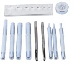 Kit de 11pcs poinçons matrices perforateurs à main pour pose de rivets boutons pression Kit de 11pcs poinçons matrices perforateurs à main pour pose de rivets boutons pression