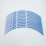 Kit 12 liser� de jante bleu pour moto jante 17 pouces look racing
