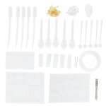 Kit de 127 pi�ces moule en silicone pour bijoux diy - outils de fabrication de colliers, bracelets et ...
